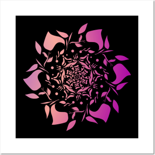 Mandala flowers pattern Posters and Art